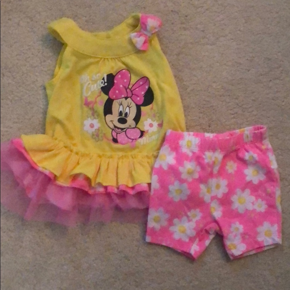 Baby girl Minnie Mouse, 3-6 months. Summer outfit